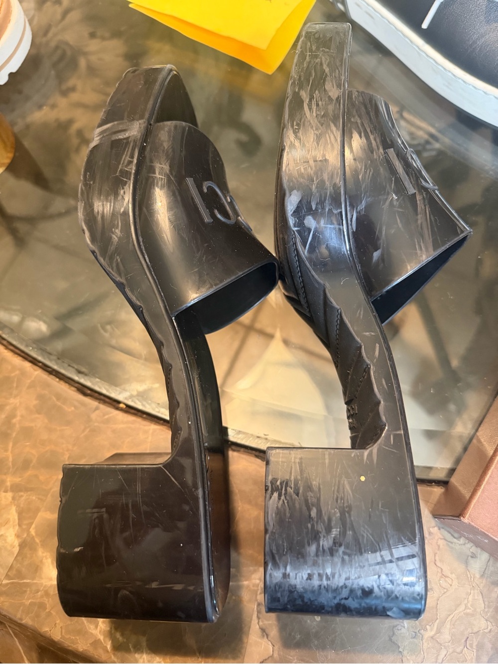Gucci Black Logo Mule Sandals - Picture 7 of 9